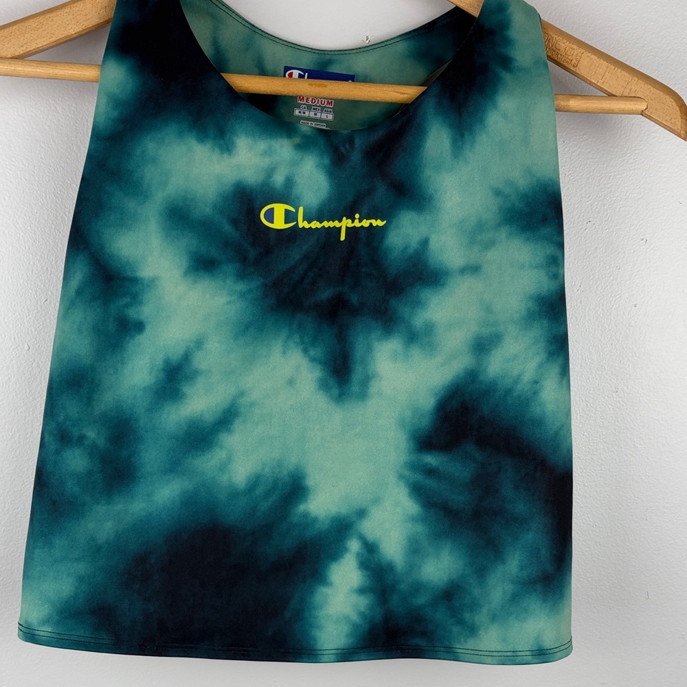 Champion Blue and Green Tie-Dye Tank exercise top medium